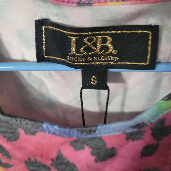 Kids small rainbow leopard high low top - Picture 5 of 6